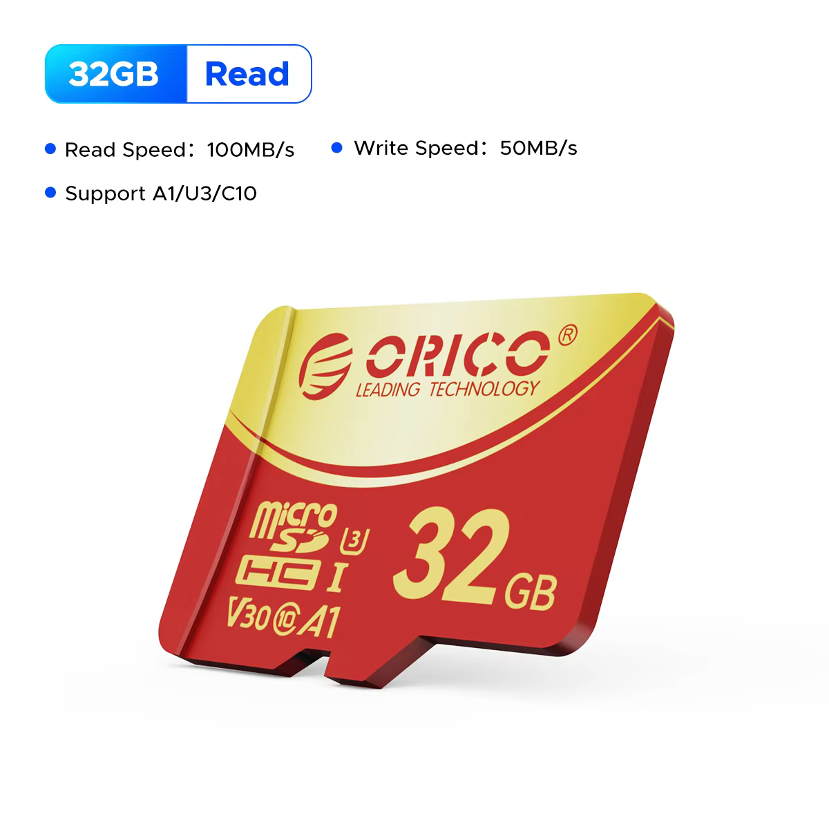 ORICO 64GB MicroSDXC UHS-I Memory Card V30 A1 Class10
