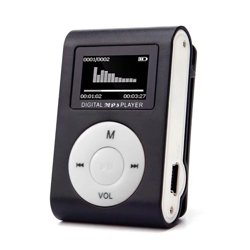 Mini Clip MP3 Player with LCD and 32GB Micro SD Support