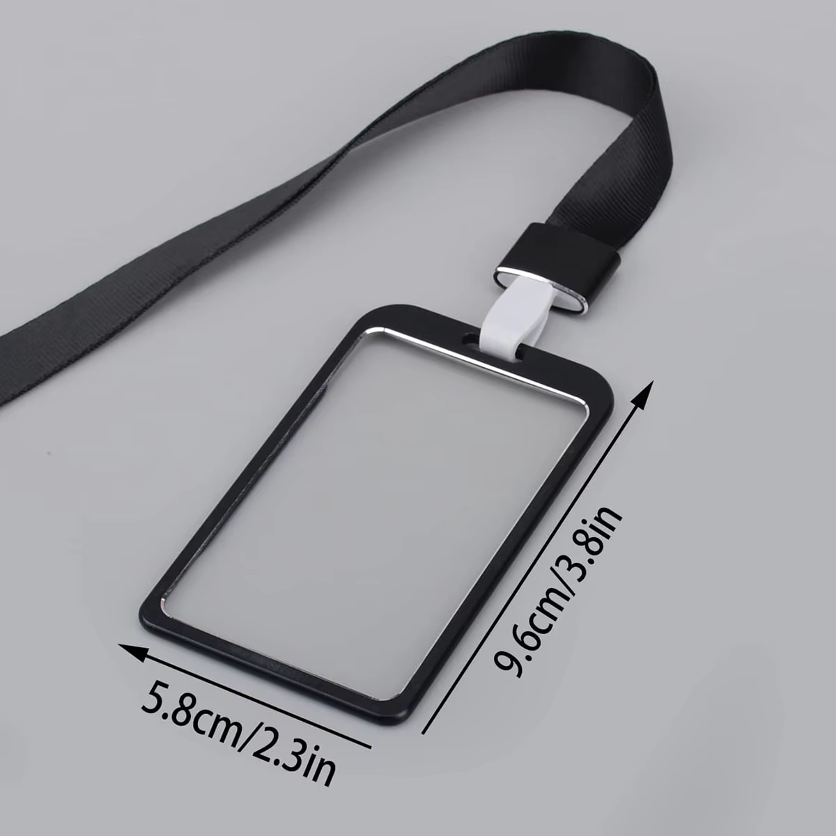 Stylish Aluminum Alloy ID Card Holder with Lanyard