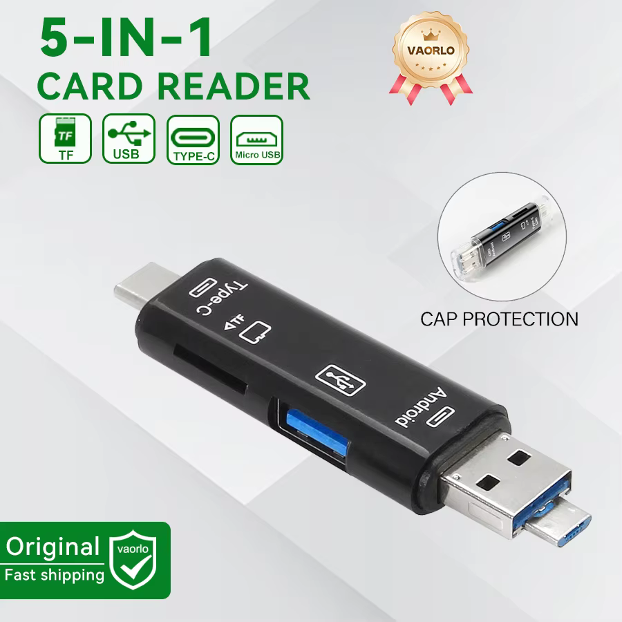 6-in-1 USB 3.0 OTG Card Reader with Type-C and Micro USB
