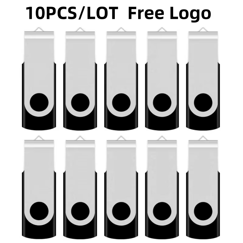 Customizable USB 2.0 Flash Drives 128MB to 128GB - 10pcs Set