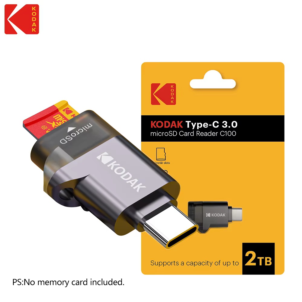 Kodak 128GB MicroSD U3 V30 High-Speed Card with Reader