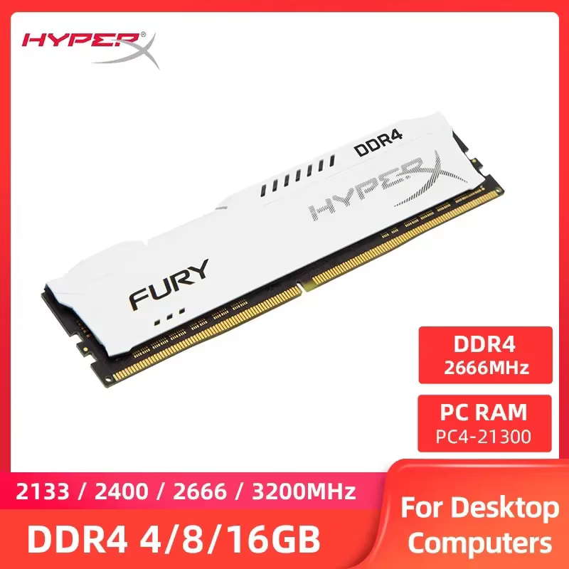 HyperX Fury DDR4 Desktop Memory RAM 4GB-16GB 2133-3600MHz