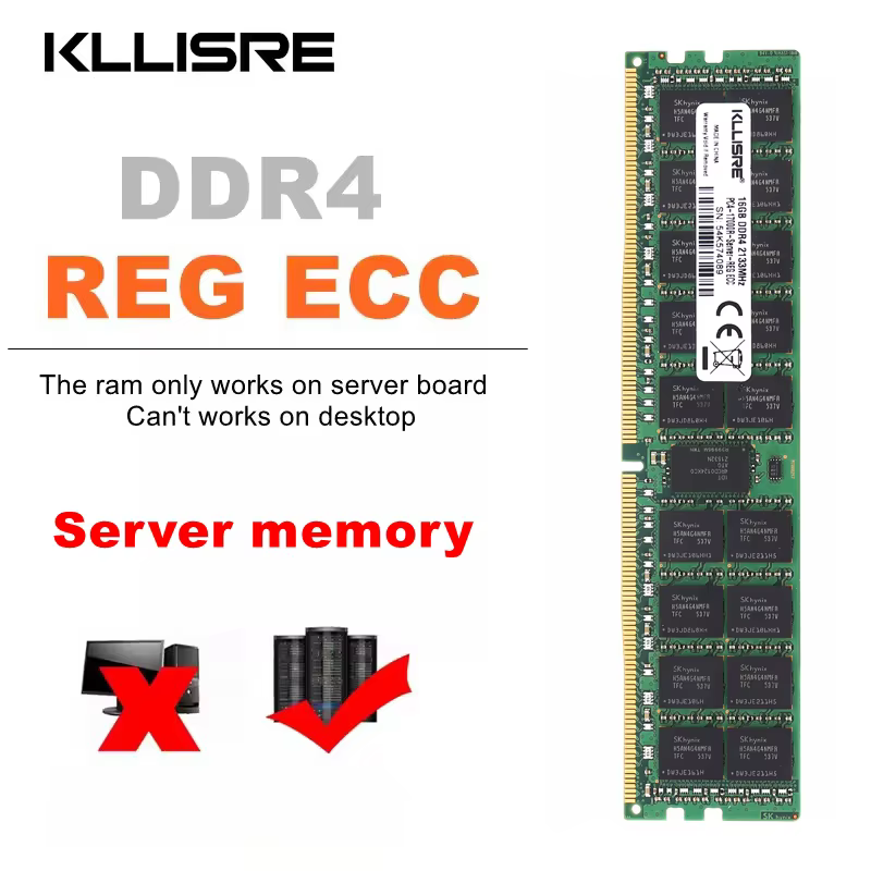 DDR4 Server Memory 4GB to 64GB ECC REG 2133 2400 MHz
