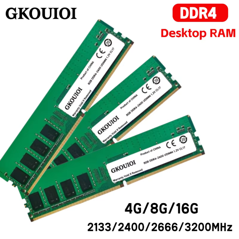GKOUIOI DDR4 Desktop RAM 4G/8G/16G 2133-3200MHz 288Pin