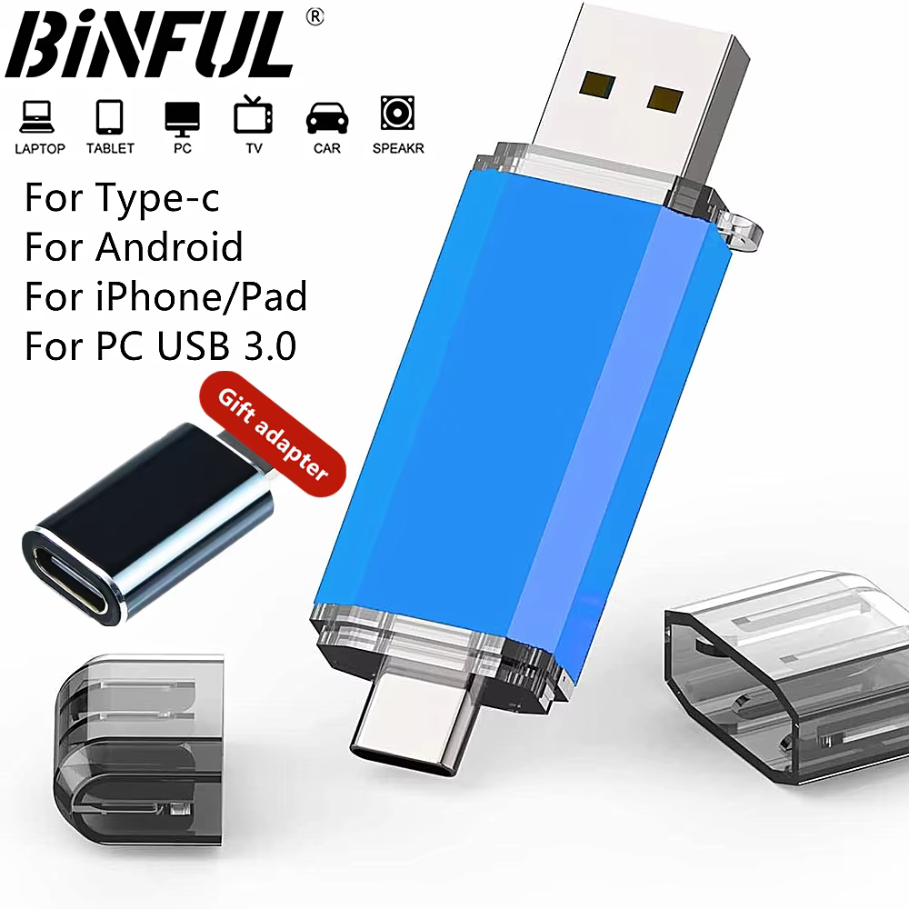 512GB OTG USB 3.0 Type-C Flash Drive for iPhone iPad Android PC