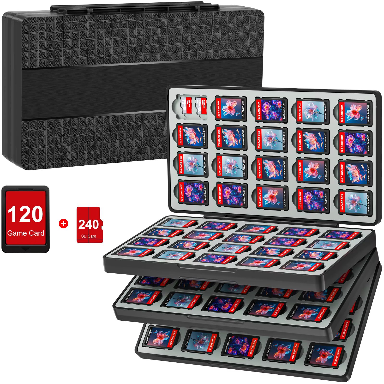 Game Card Case for Switch OLED, Lite & Switch 2 - 120 Slots