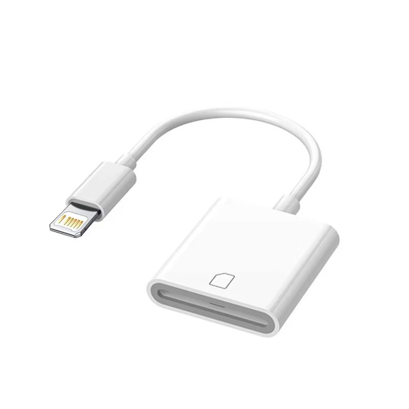 2-in-1 OTG Card Reader for SD and TF Cards with Lightning