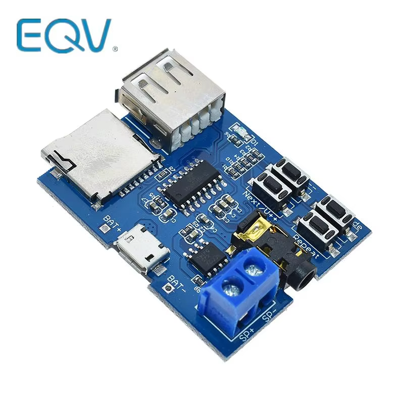 MP3 Decoder Board Module with Amplifier and TF Card USB Support