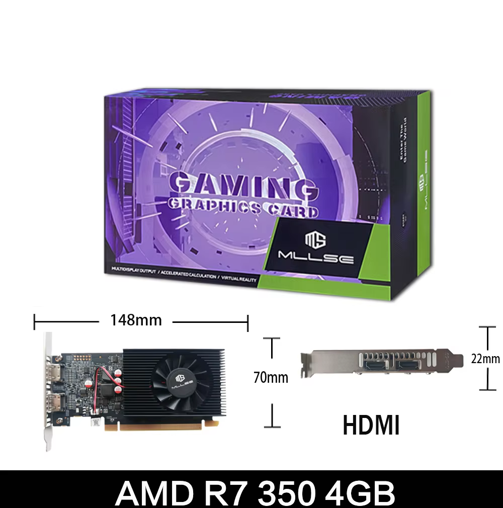 MLLSE AMD R7 350 4GB GDDR3 Gaming Graphics Card PCI-E 3.0