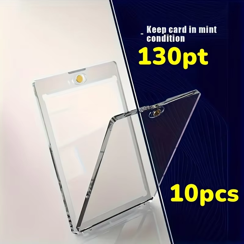 Set of 10 Magnetic Card Holders with UV-Resistant Plastic Box