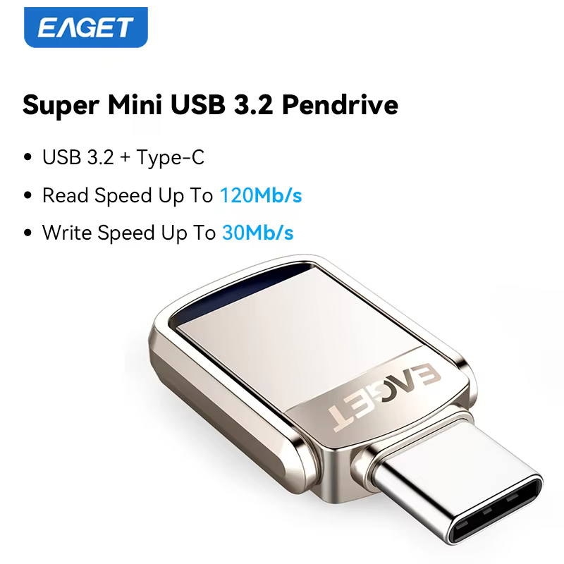 Eaget 2-in-1 USB Type C & USB A Flash Drive 32GB-64GB