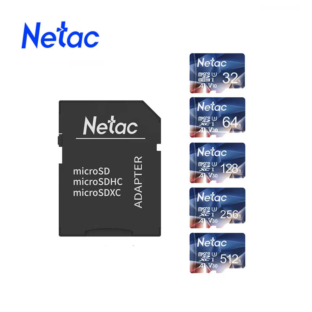 Netac MicroSD Card with Adapter 32GB-512GB U3 V30