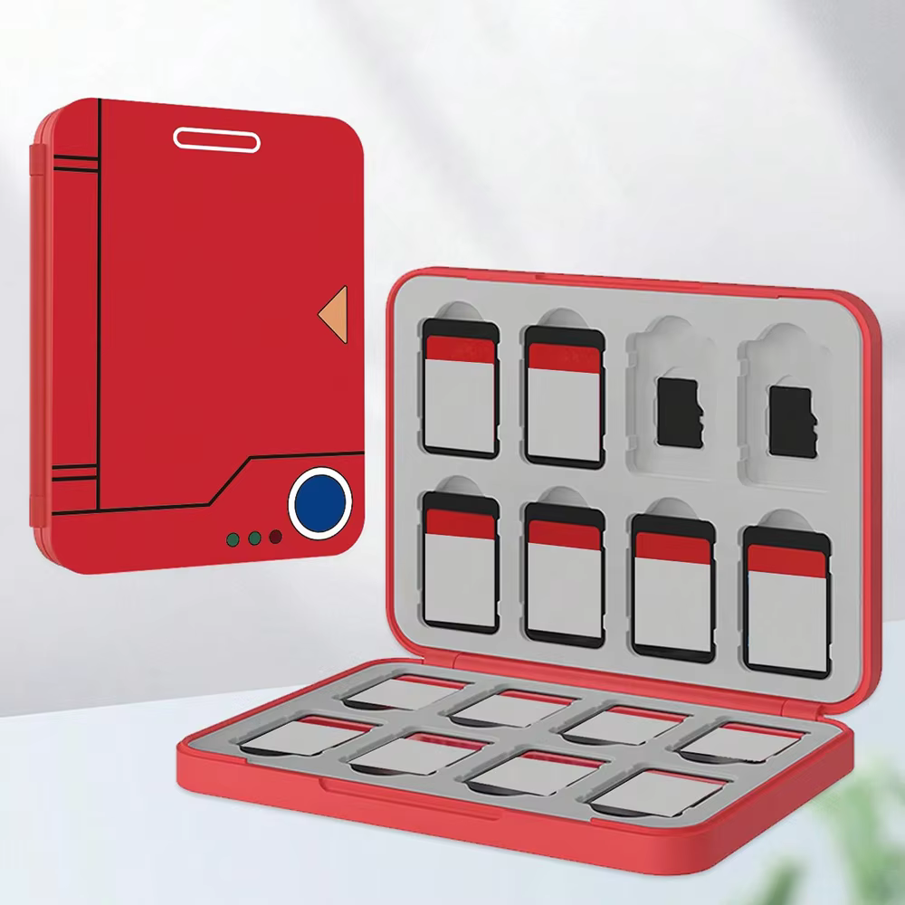 LOKPAD 16-in-1 Red Magnetic Game Card Case for Nintendo Switch