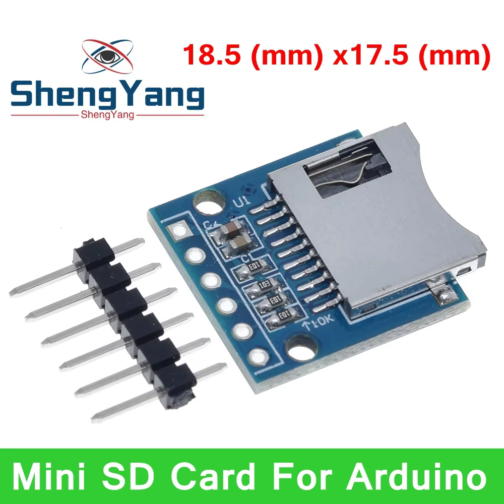 TZT Mini Micro SD Card Storage Expansion Board with Pins for Arduino
