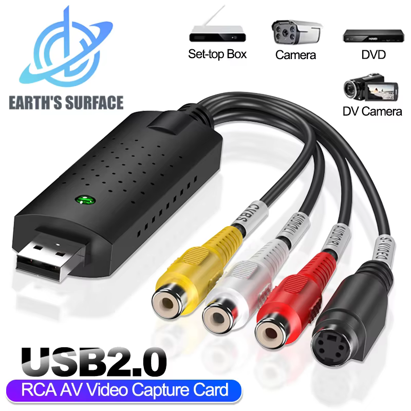 USB 2.0 to RCA Video Capture Converter for Mac & PC