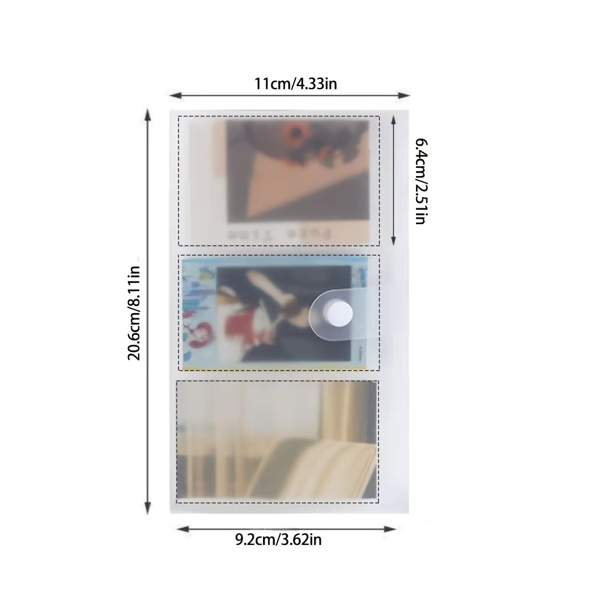 3-Inch 240-Card Album Photo Organizer with 3-Grid Design