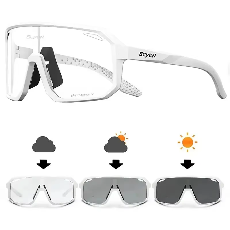 Photochromic Cycling Sunglasses with UV400 Protective Lenses