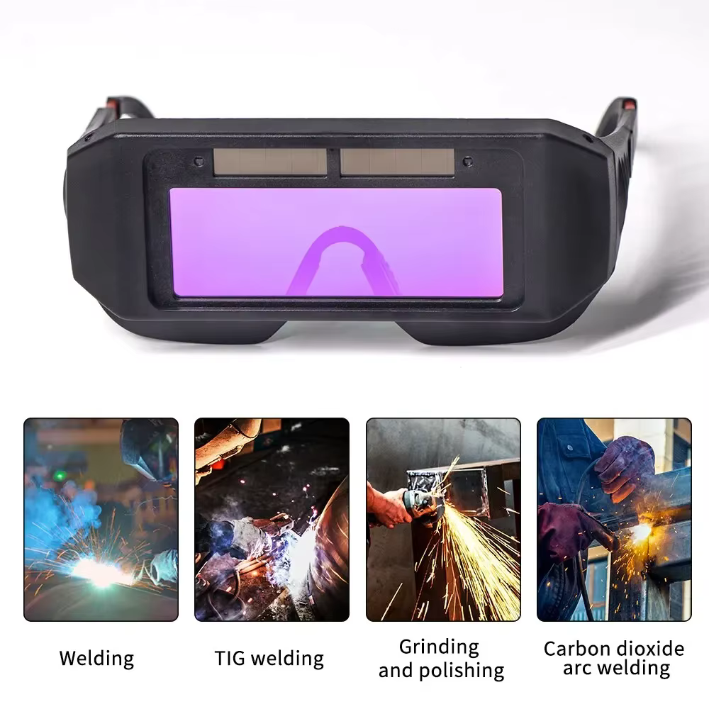 Solar Powered Auto Darkening Welding Goggles for TIG MIG MMA