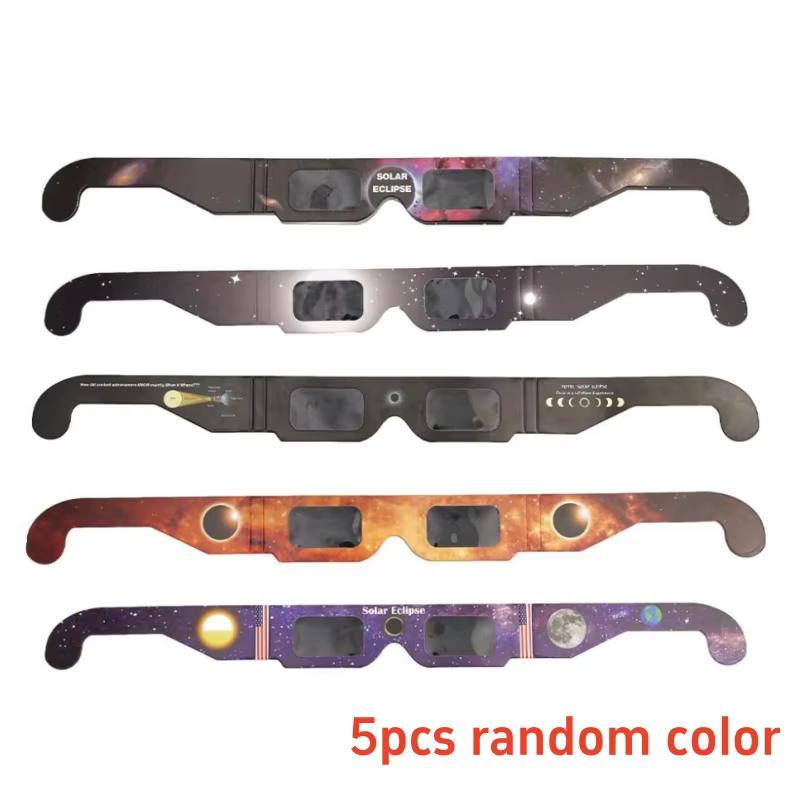 5PCS Solar Eclipse Glasses with Anti-UV Paper Frames