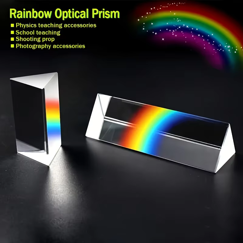 Educational Glass Prism for Spectral Reflection & Teaching