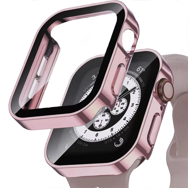 Glass+Case for Apple Watch Series 4 to 11 with Screen Protector
