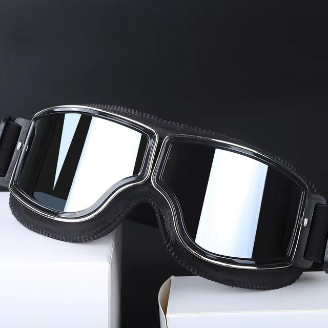 Retro Windproof Folding Motorcycle Helmet Glasses