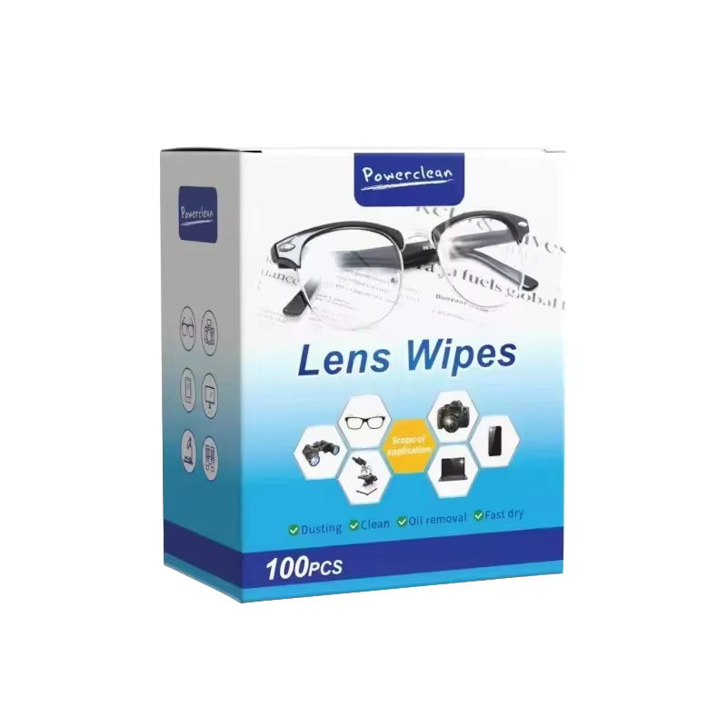 100pcs Disposable Glasses Cleaner Wet Wipes for Lenses