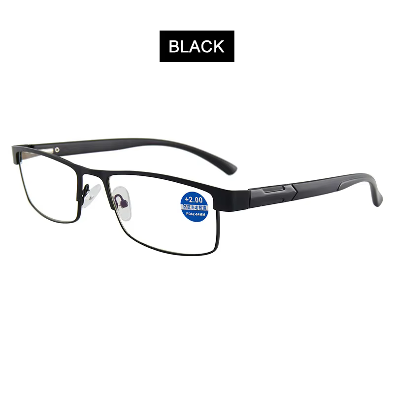 HOOBAN Stainless Steel Rectangle Reading Glasses