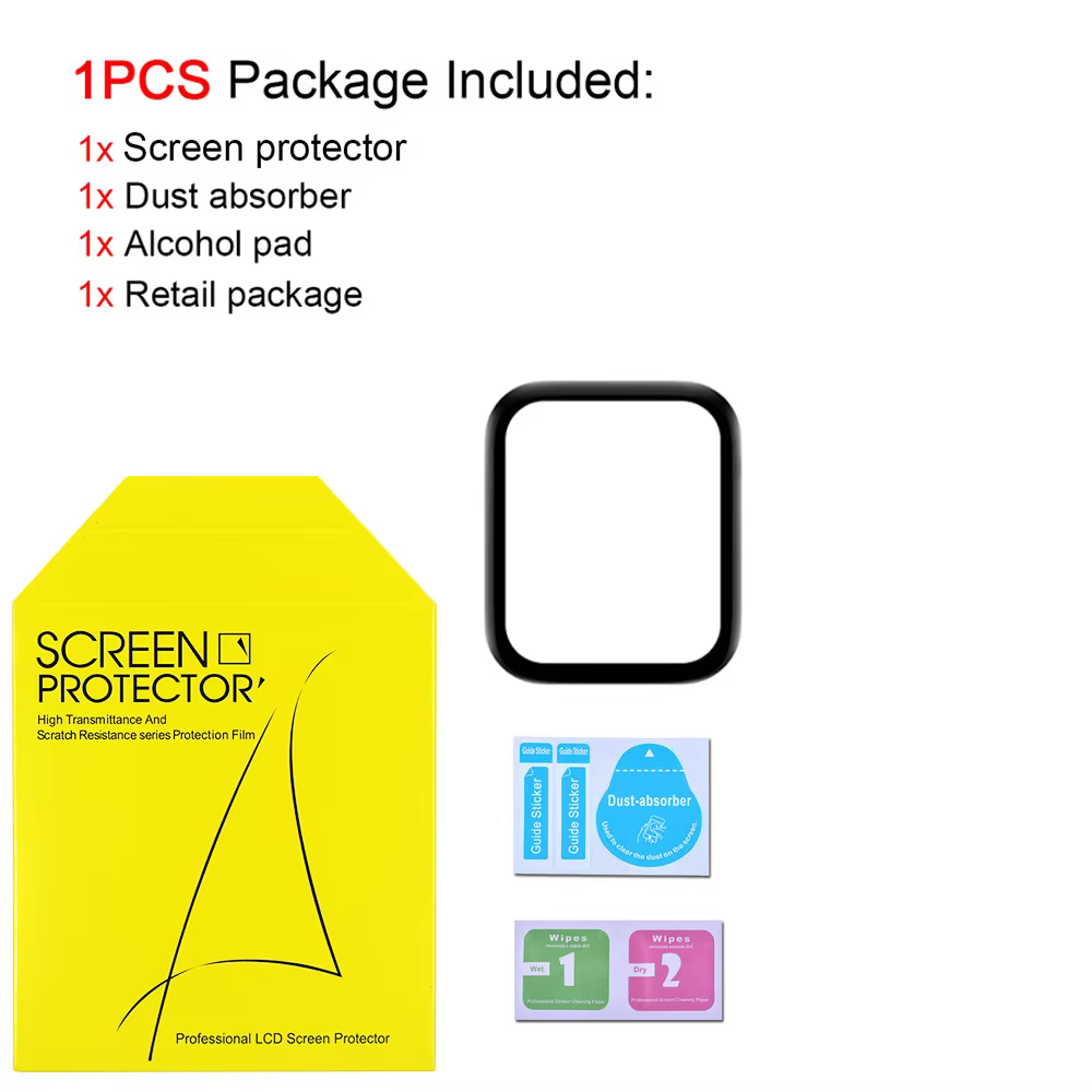 Tempered Glass Screen Protector for Apple Watch Series 3-9