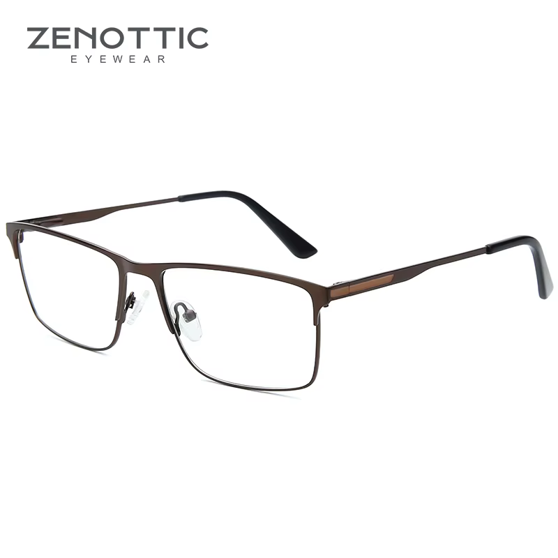 ZENOTTIC Titanium Progressive Photochromic Eyeglasses Men