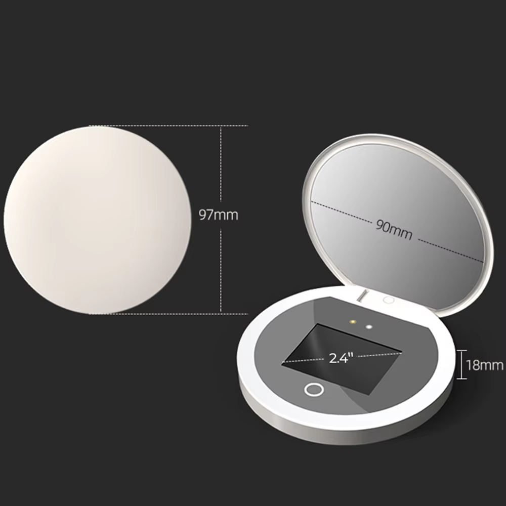 Smart LED Light Portable Makeup Mirror with UV Camera