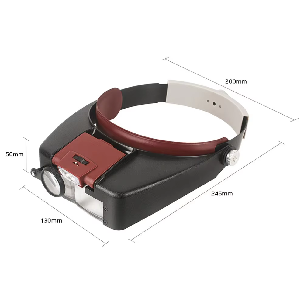 10X LED Headband Magnifier Glasses Adjustable Loupe
