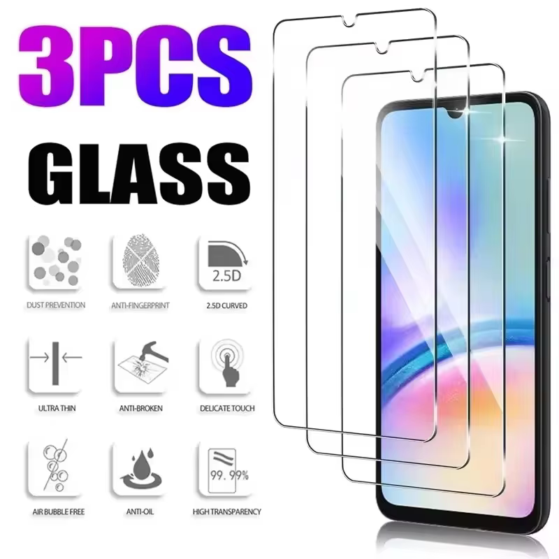 3Pcs HD Tempered Glass Screen Protectors for Samsung A Series