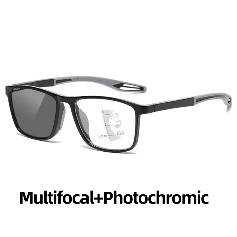 Photochromic TR90 Multifocal Anti-blue Light Reading Glasses
