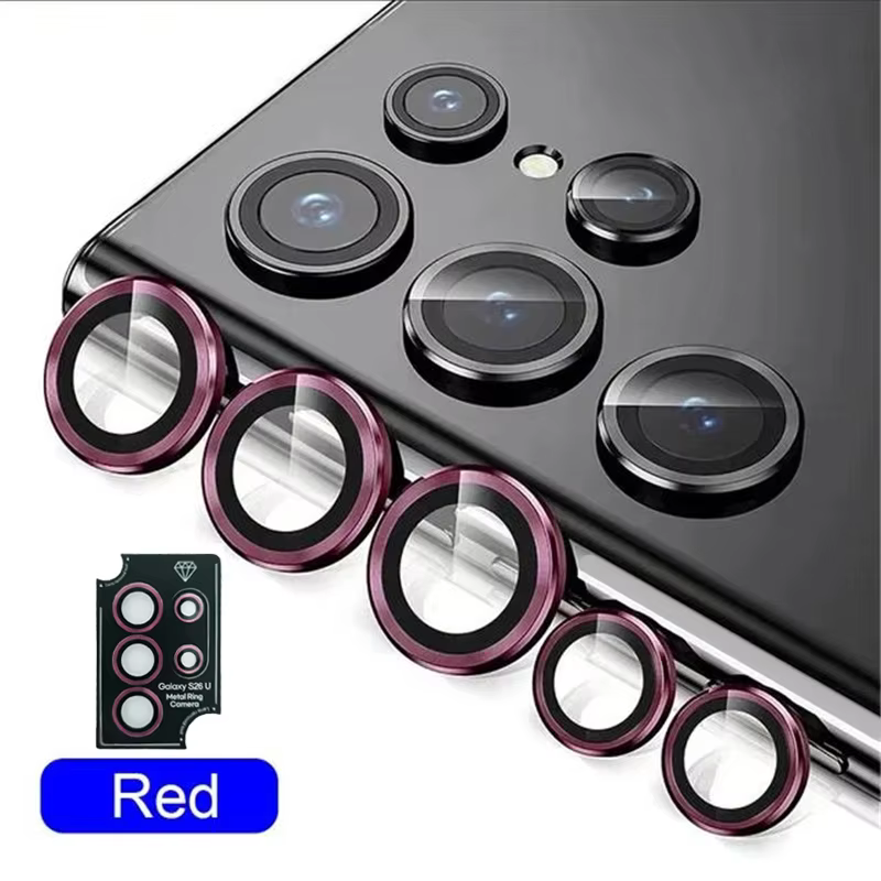 Metal Lens Ring Glass for Samsung Galaxy S22 to S26 Ultra