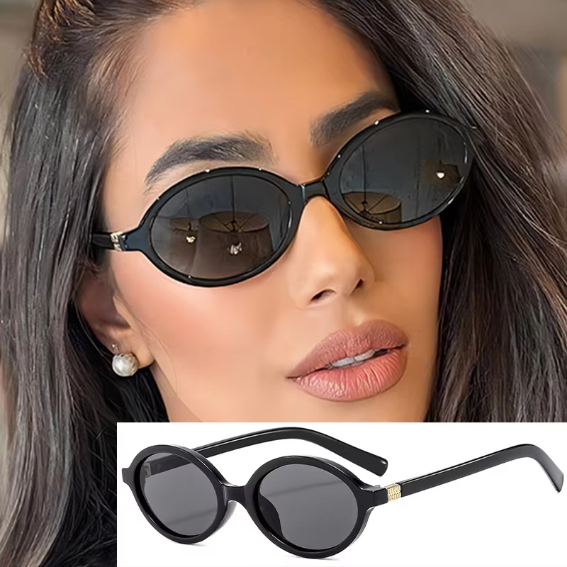 Glocco Small Oval UV400 Sunglasses for Women & Men