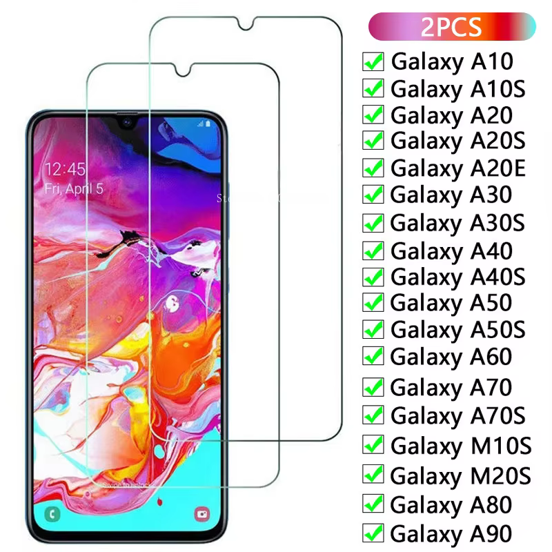 2PCS Tempered Glass Screen Protectors for Samsung Galaxy A Series