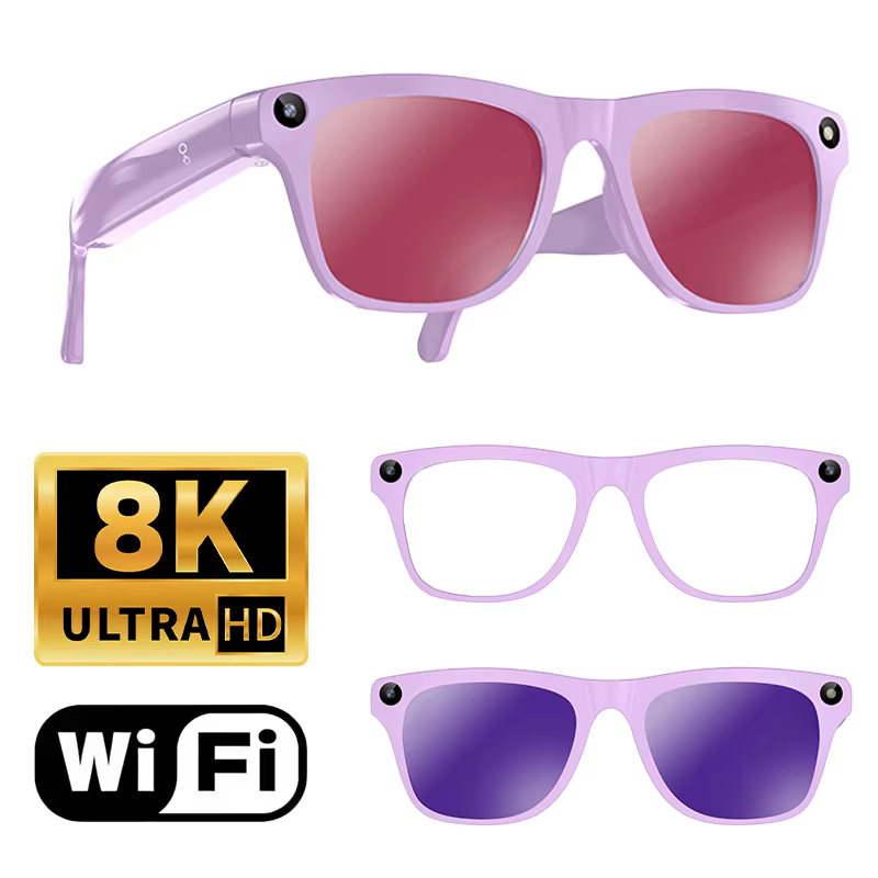 Smart AI Glasses with HD Camera and Bluetooth