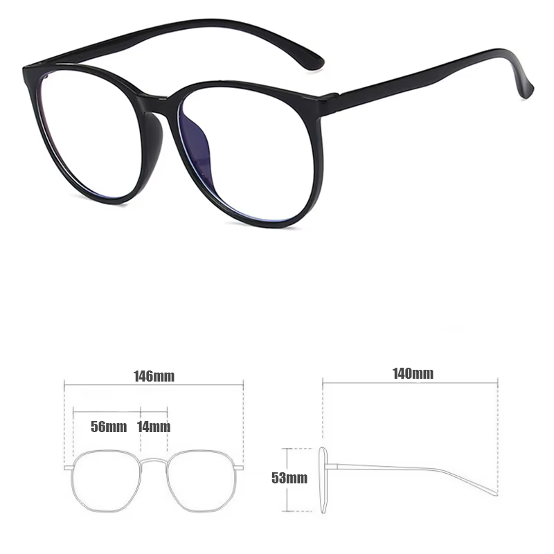 Vintage Transparent Blue Light Blocking Glasses Unisex