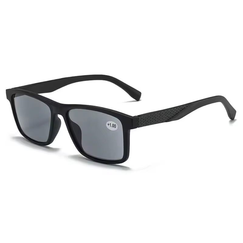 Men's Square Frame Reading Sunglasses with UV Protection