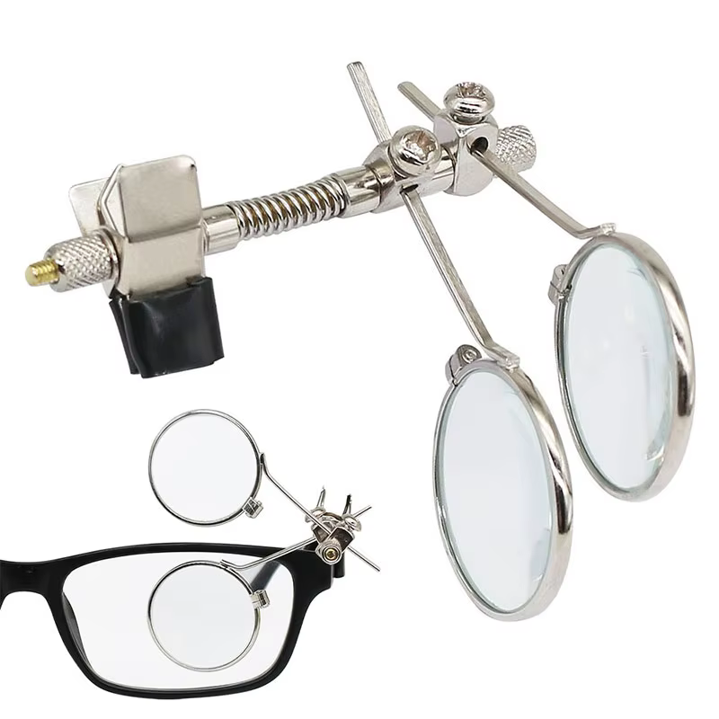 10X Stainless Steel Clip Magnifier for Watch Repair
