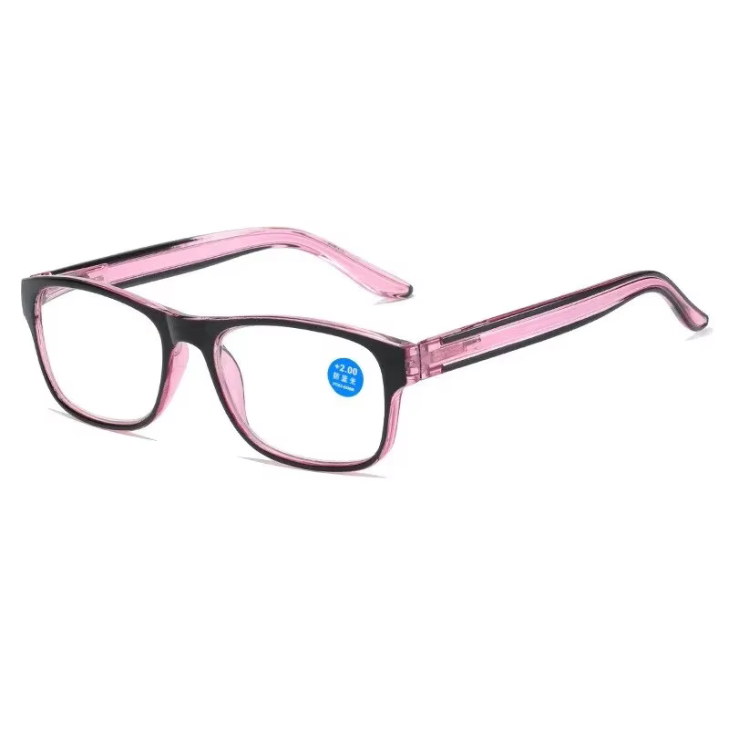 Anti Blue Light Rectangle Reading Glasses Clear Frame