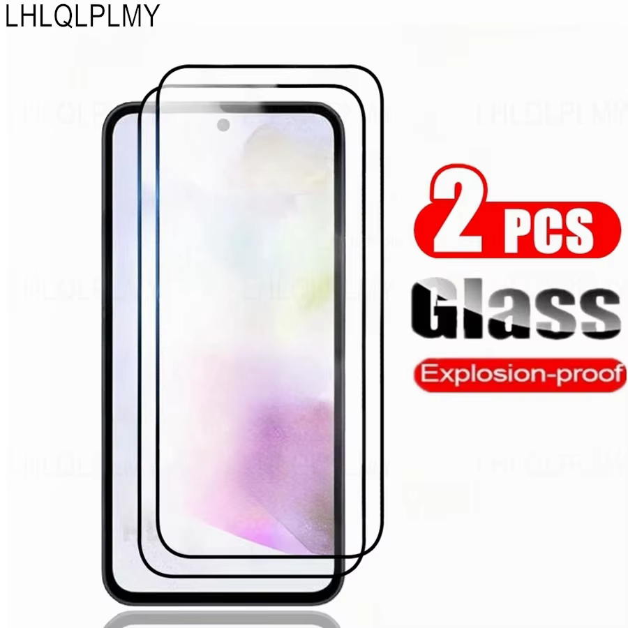 2Pcs Full Tempered Glass Screen Protector for Samsung Galaxy