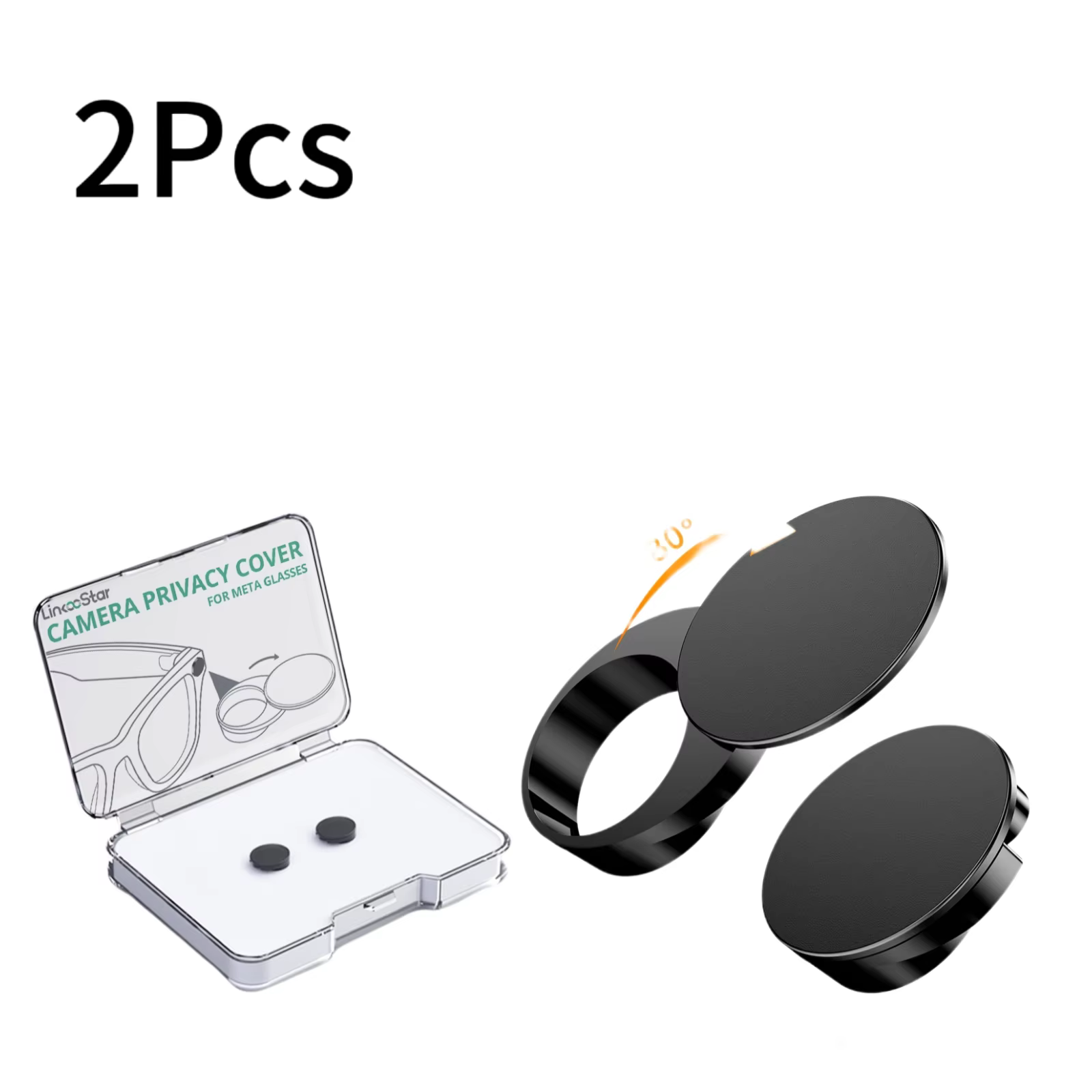 LED Privacy Covers for Smart Glasses Camera Lens - Pack of 2/4/6
