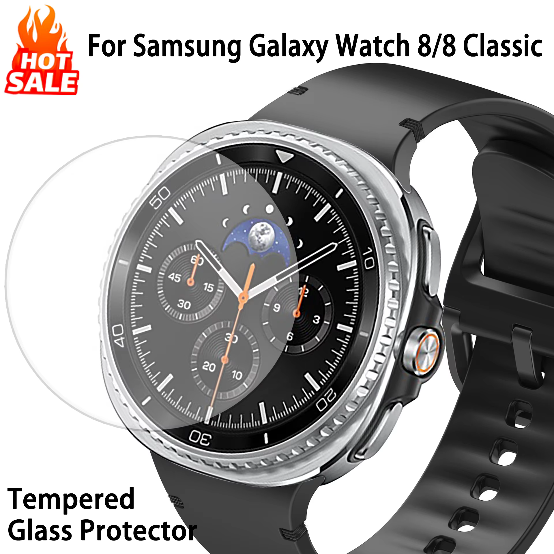 CRESTED Tempered Glass Protector for Samsung Galaxy Watch 8 & 9