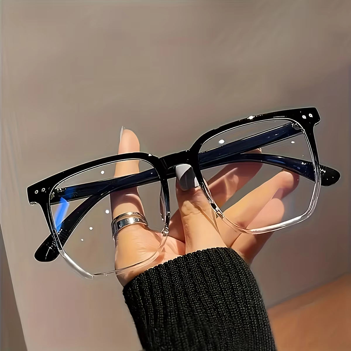 Square Reading Glasses Unisex Lightweight Plastic Frame