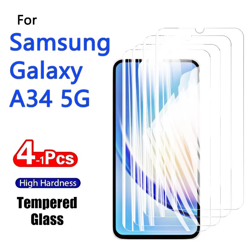 Galaxy A34 5G Tempered Glass Screen Protector 1-4pcs