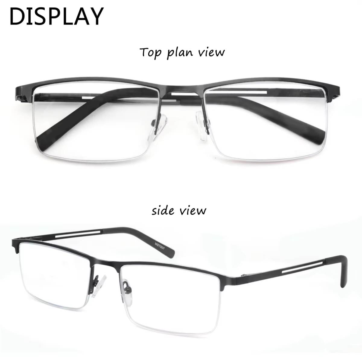 Blue Light Reading Glasses for Men with Anti-Glare Metal Frame