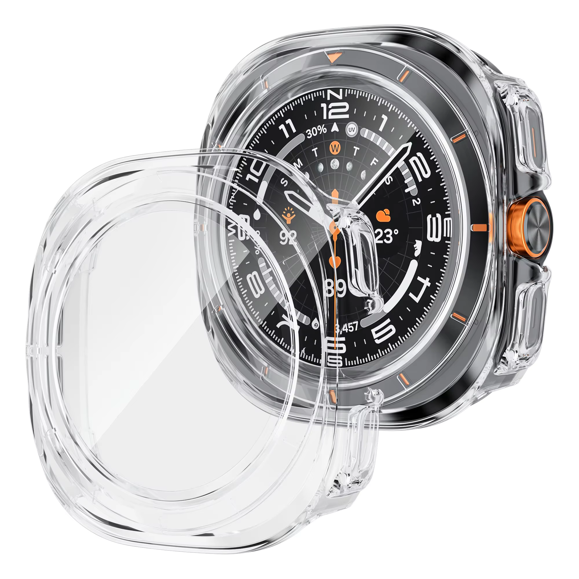 Tempered Glass and PC Case for Galaxy Watch 7 Ultra 47mm